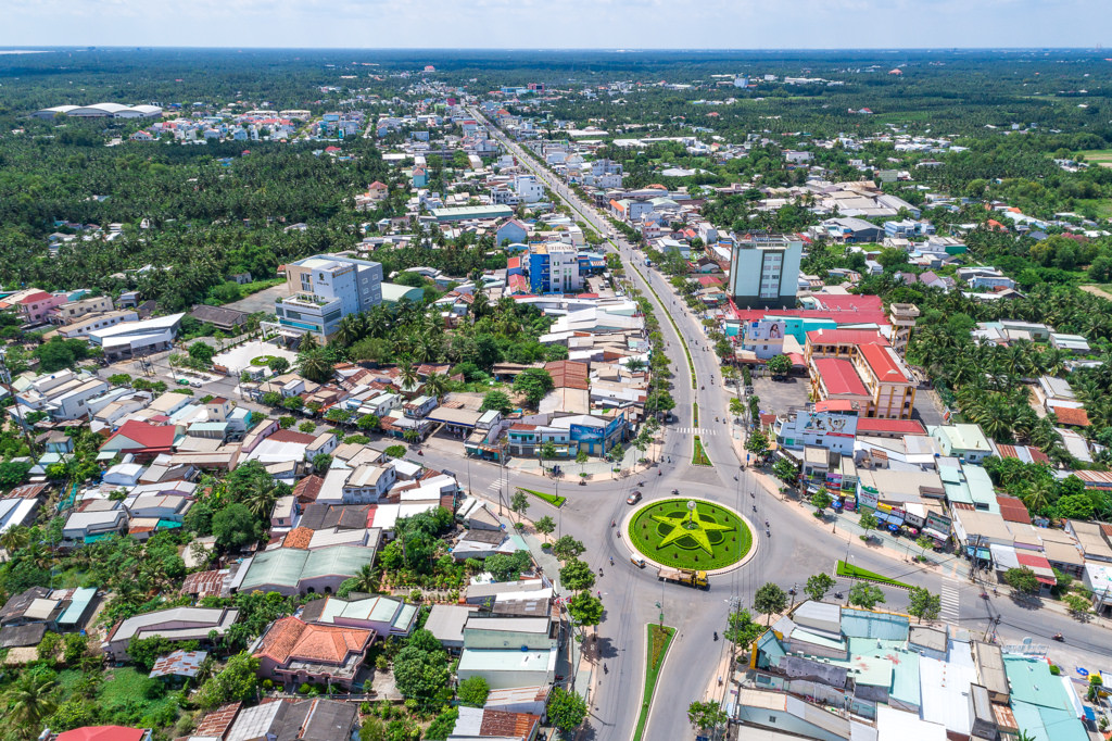 Trung tâm tỉnh Bến Tre (nhìn từ trên cao)